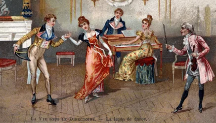 La lezione di danza alla fine del XVIII secolo