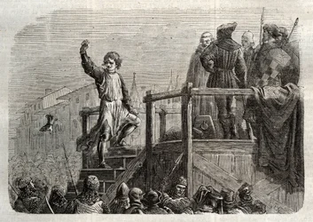 Esecuzione di Corradino, re di Sicilia e duca di Svevia, per ordine di Carlo d