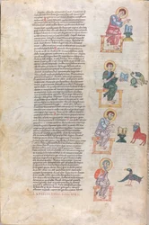 I quattro evangelisti con i loro simboli: Matteo, Luca, Marco, Giovanni