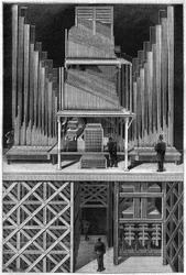 Il grande organo del Crystal Palace a Londra.