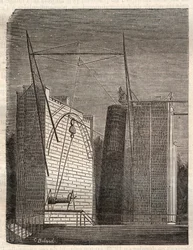 Il grande telescopio a specchio (o leviatano) di Willliam Parsons detto Lord Rosse (1800-1867), dal Castello di Birr a Parsonstown (Irlanda)