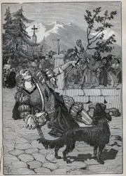 Il tiglio di Friburgo: un soldato della Confederazione Elvetica venne a Friburgo per annunciare la vittoria della Svizzera contro Carlo il Temerario nella Battaglia di Morat il 22 giugno 1476 con un ramo di tiglio dal campo di battaglia.