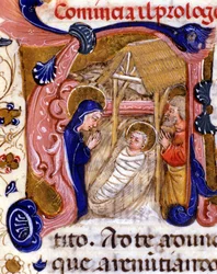 La Natività. Manoscritto del XV secolo