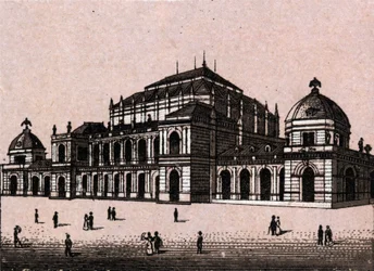 La nuova borsa di Francoforte, Germania in "Il mondo illustra 168 vedute" Non datato (fine XIX secolo)