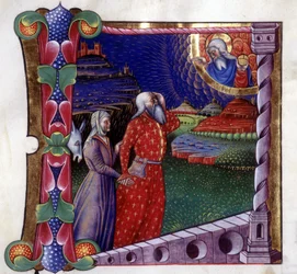 Il sacrificio di Noè. Antifonario del XV secolo. Biblioteca di Lodi