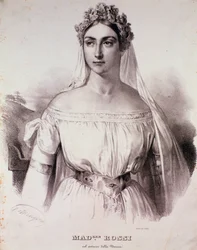 La cantante Mademoiselle Rossi nell