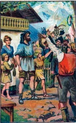 Il tributo dei confederati a Guglielmo Tell (eroe leggendario dell