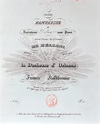 Pagina del titolo della partitura di Grande Fantaisie di F Kalkbrenner