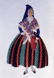 Costume tradizionale della fanciulla di Béarn