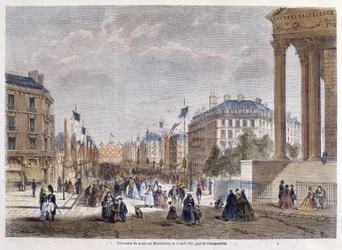 Trasformazioni di Parigi sotto il Secondo Impero, Haussmann Parigi. Inaugurazione del Boulevard Malesherbes (lavori di Haussmann)