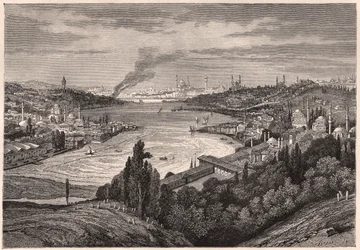 Veduta di Costantinopoli, ora Istanbul, e del Corno d