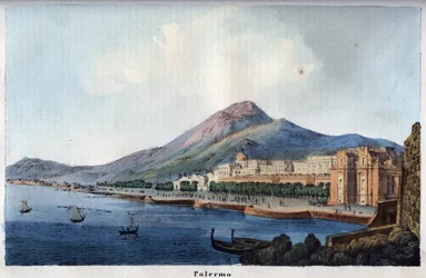 Veduta di Palermo nel XIX secolo - incisione da "Usi e Costumi di Tutti i Popoli dell