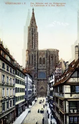 Veduta della Cattedrale di Strasburgo alla fine del XIX secolo