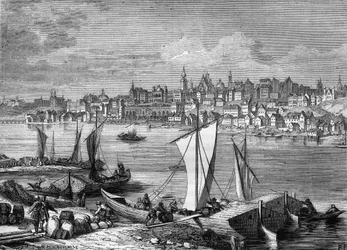 Veduta della città di Varsavia in Polonia nel 1812