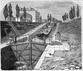 Veduta del Canal Saint Martin nei pressi di Parigi