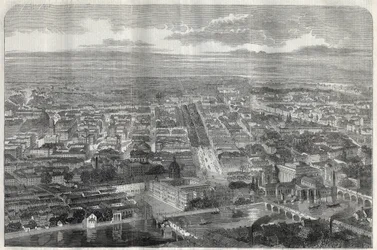 Veduta della città di Berlino nel 1858.