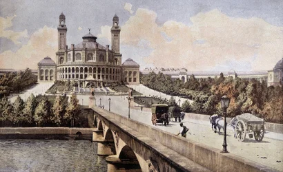 Veduta del Palais du Trocadero (Parigi) nel 1898