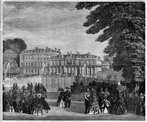 Veduta del Palazzo di Saint Cloud (Saint Cloud) nel 1868