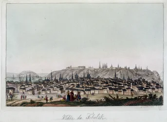 Veduta della città di Fabolsk, Siberia. In “Il costume antico e moderno”