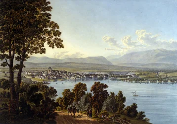 Veduta della città di Ginevra in Svizzera