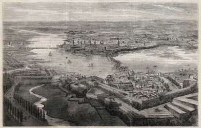 Veduta della città di Mantova nel XIX secolo