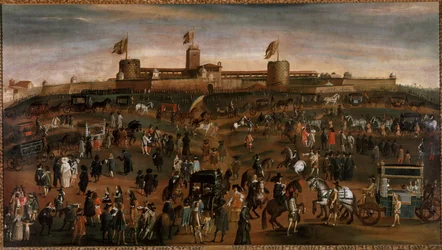 Veduta della città di Milano e del castello Sforzesco