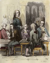 Voltaire nel caffè Procope a Parigi