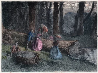 Passeggiatori cercano di calcolare l