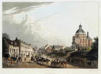 Waterloo: convoglio di cannoni francesi di ritorno dal fronte, 24 luglio