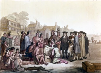 William Penn, quacchero inglese, tratta l