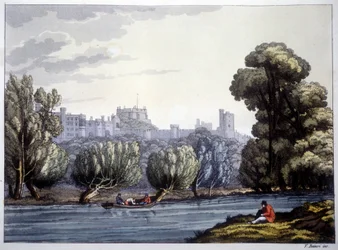 Castello di Windsor sul Tamigi.