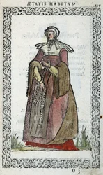 Donna piccarda - in "Habits et effigies" di Jean Sulperius