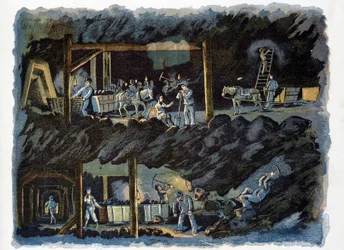 Lavoro nella miniera di carbone