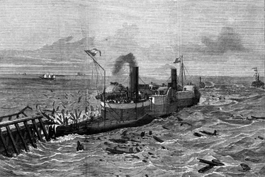 Barca progettata contro il mal di mare da Henry Bessemer (1813-1898)