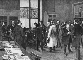 Nel gabinetto di Louis Pasteur nel 1886