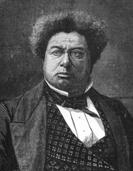 Ritratto di Alexandre Dumas padre. Romanziere e drammaturgo francese (1802-1870)