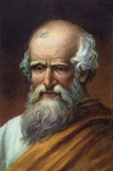 ritratto di Archimede di Siracusa, scienziato greco di Sicilia, fisico, matematico e ingegnere.