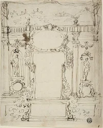 Specchio con cartiglio