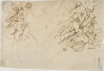 Due figure tra le nuvole