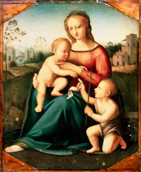 Vergine e bambino con Giovanni Battista da ragazzo, 16° secolo