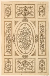 Disegno, progetto di soffitto, 1750 ca.