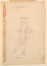 Disegno, Costumista: Un francese per un balletto, 1790 ca.