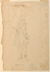 Disegno, Costumi: Un uomo di mondo per un balletto, 1720 ca.