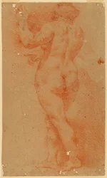 Disegno, Studio di controprova di una donna nuda, inizio XVII secolo