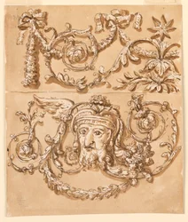 Disegno, decorazione di un fregio, 18-19° secolo