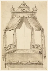 Disegno, Progetto per un letto, 1785 ca.