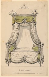 Disegno, Progetto per un letto in stile romano, 1780