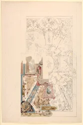 Disegno, progetto per un soffitto, 1750-1800
