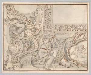Disegno, progetto per un soffitto, XVIII-XIX secolo