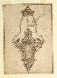 Disegno, progetto di un incensiere, 1725-1750